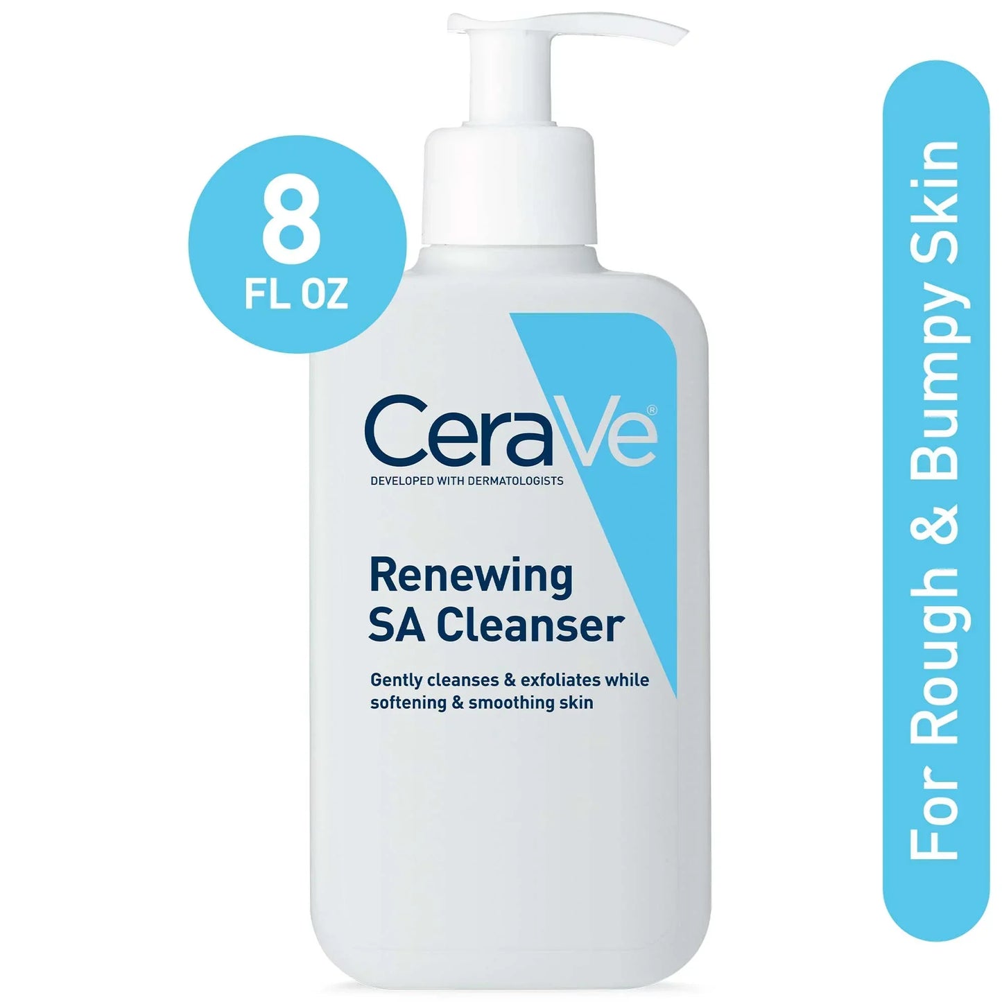 CeraVe Renewing SA Cleanser (8 fl. oz.) - Exfoliating Salicylic Acid Cleanser for Smooth, Clear Skin