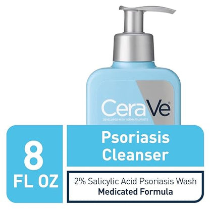 CeraVe Psoriasis Cleanser (8 fl. oz.) - Gentle Exfoliating Cleanser for Dry, Itchy Skin Relief
