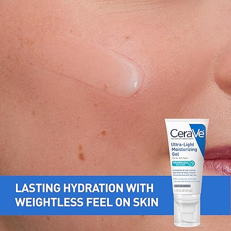 CeraVe Ultra-Light Moisturizing Gel (1.75 fl. oz.) - Lightweight Hydration for All Skin Types