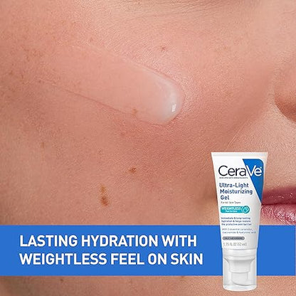 CeraVe Ultra-Light Moisturizing Gel (1.75 fl. oz.) - Lightweight Hydration for All Skin Types