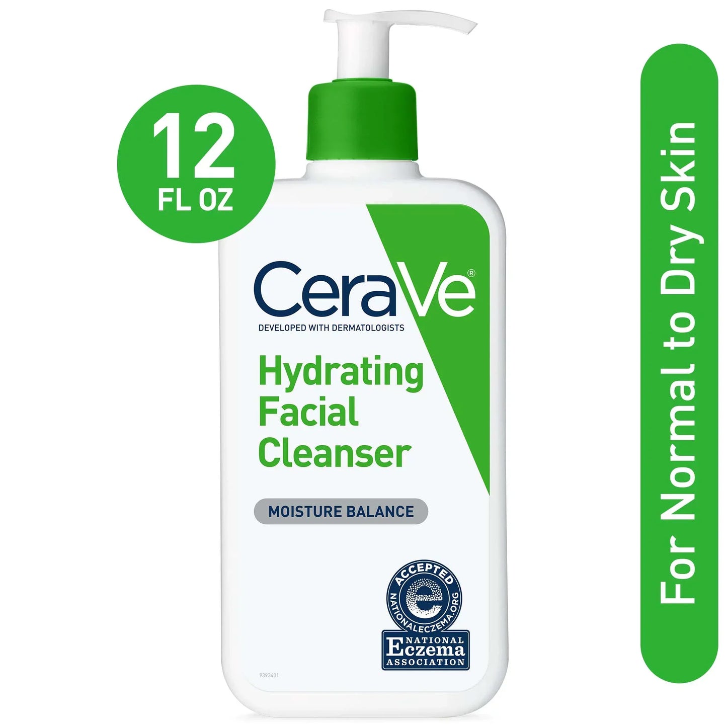 CeraVe Hydrating Facial Cleanser (12 fl. oz.) - Nourishing Cleanser for Moisturized, Healthy Skin