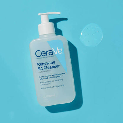 CeraVe Renewing SA Cleanser (8 fl. oz.) - Exfoliating Salicylic Acid Cleanser for Smooth, Clear Skin