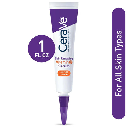 CeraVe Skin Renewing Vitamin C Serum (1 fl. oz.) - Brightening Serum for Radiant, Even Skin Tone